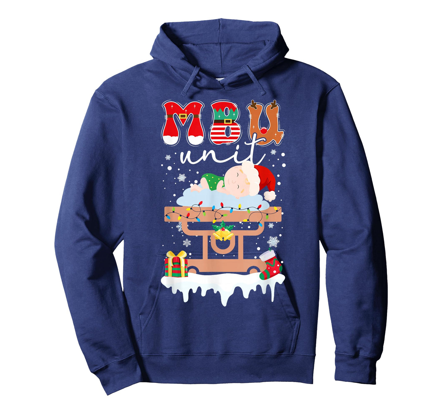 MBU Unit Christmas Mother Baby Nurse Xmas Postpartum Nurse T-Shirt