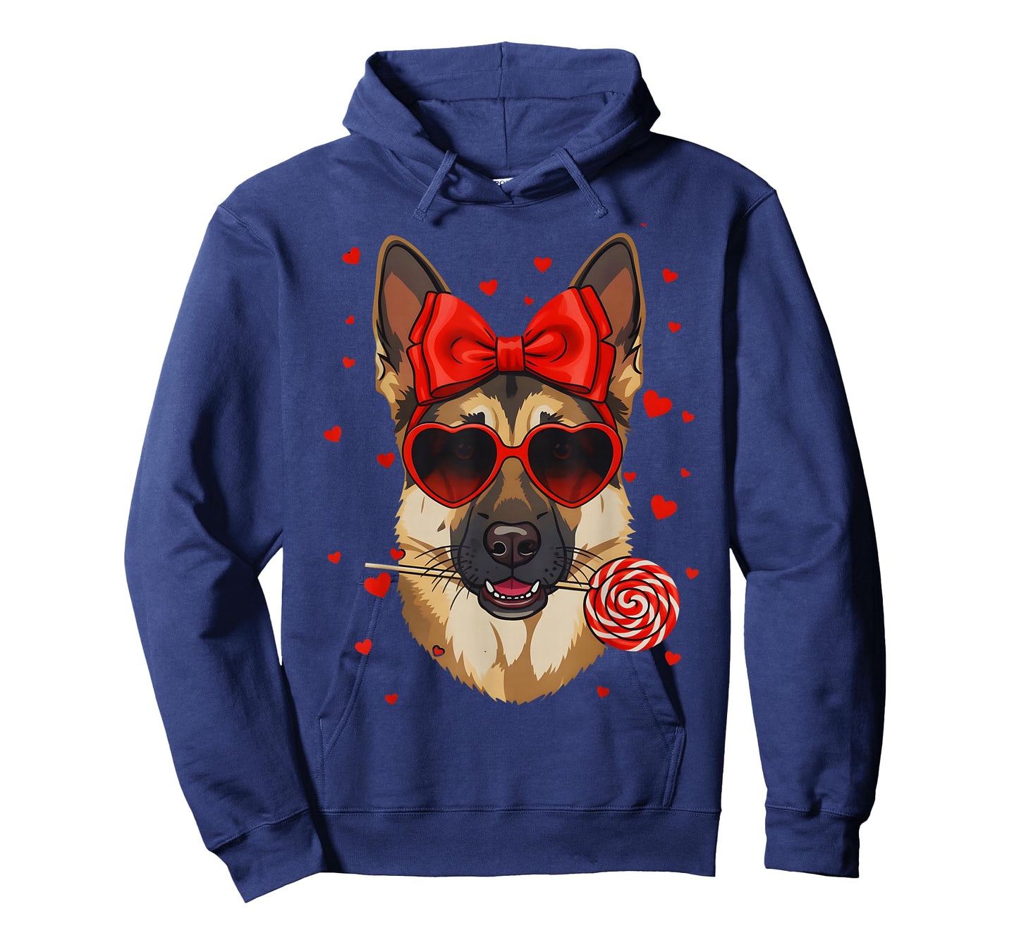 German Shepherd Valentines Day Coquette Bow Dog Lover Heart T-Shirt