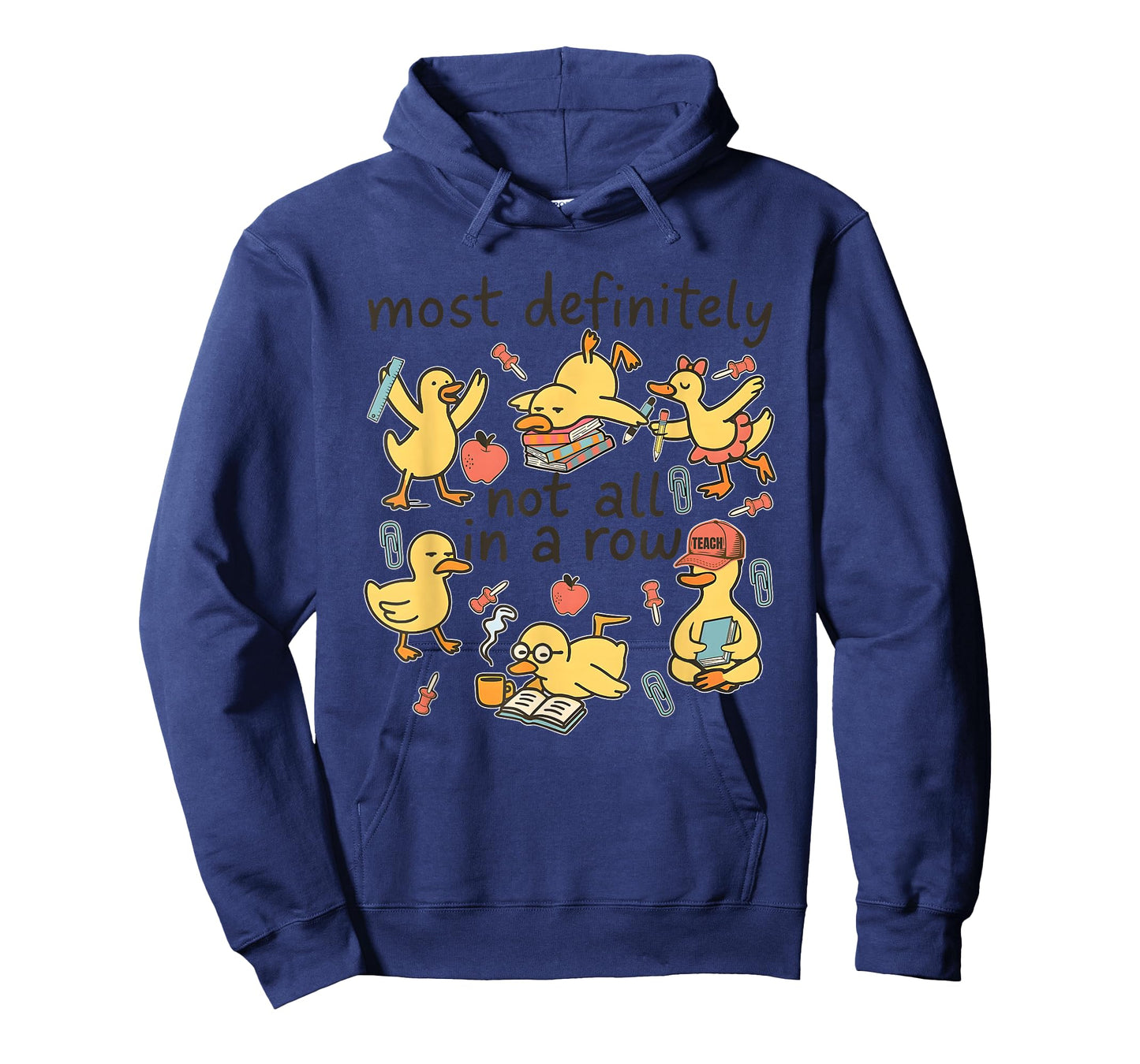 Most Definitely Not All in A Row Duck Meme 100 Day of School T-Shirt
