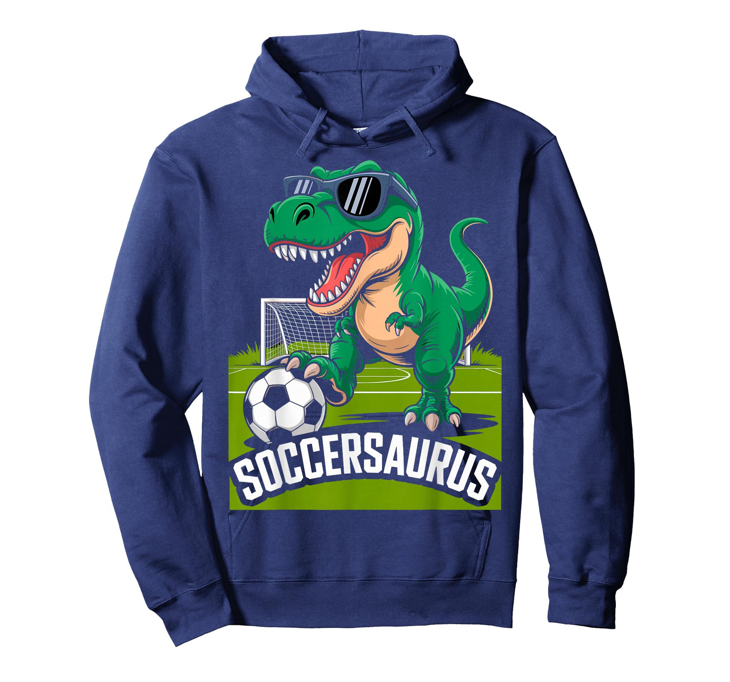 Soccersaurus Dinosaur T-Rex Soccer Goalie Player Fan Tee T-Shirt