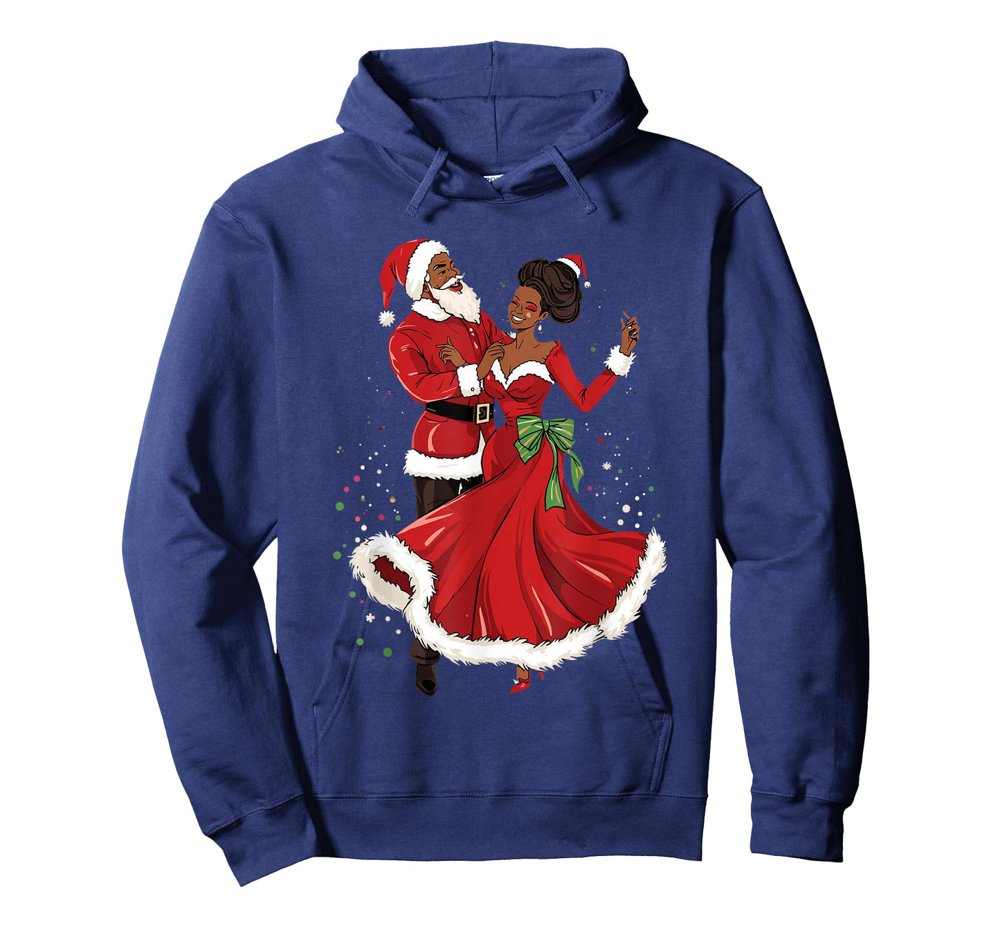 African American Santa Dancing with Mrs Claus for Christmas T-Shirt