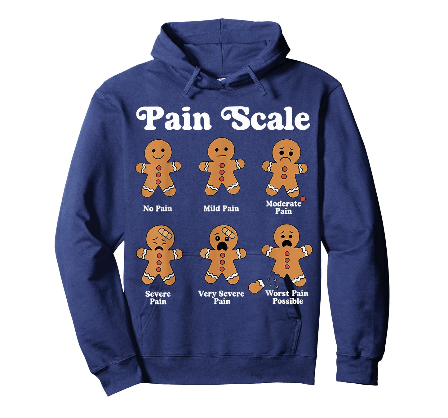 Pain Scale Funny Gingerbread Christmas Nurse Pain Assessment T-Shirt