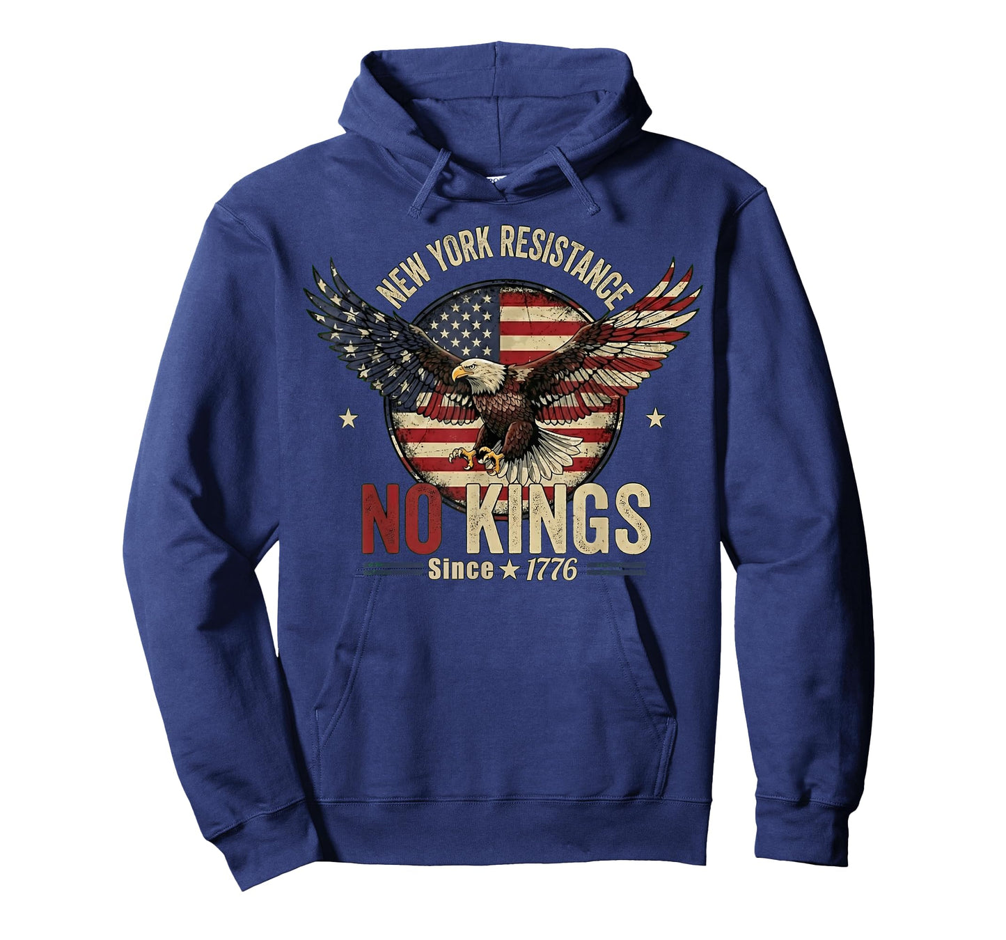 New York NY Resistance No Kings Since 1776 Patriotic Eagle T-Shirt