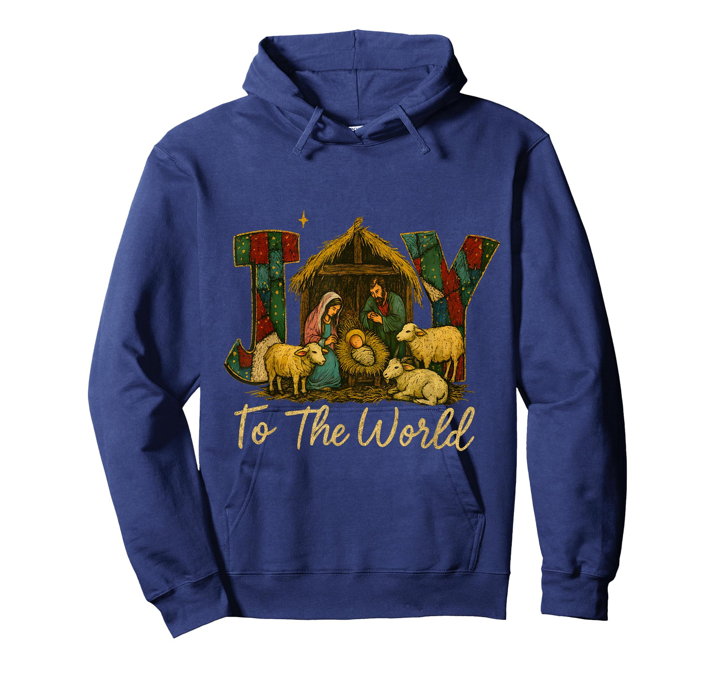 Rustic Nativity Joy to The World – Faithful Christmas Art T-Shirt