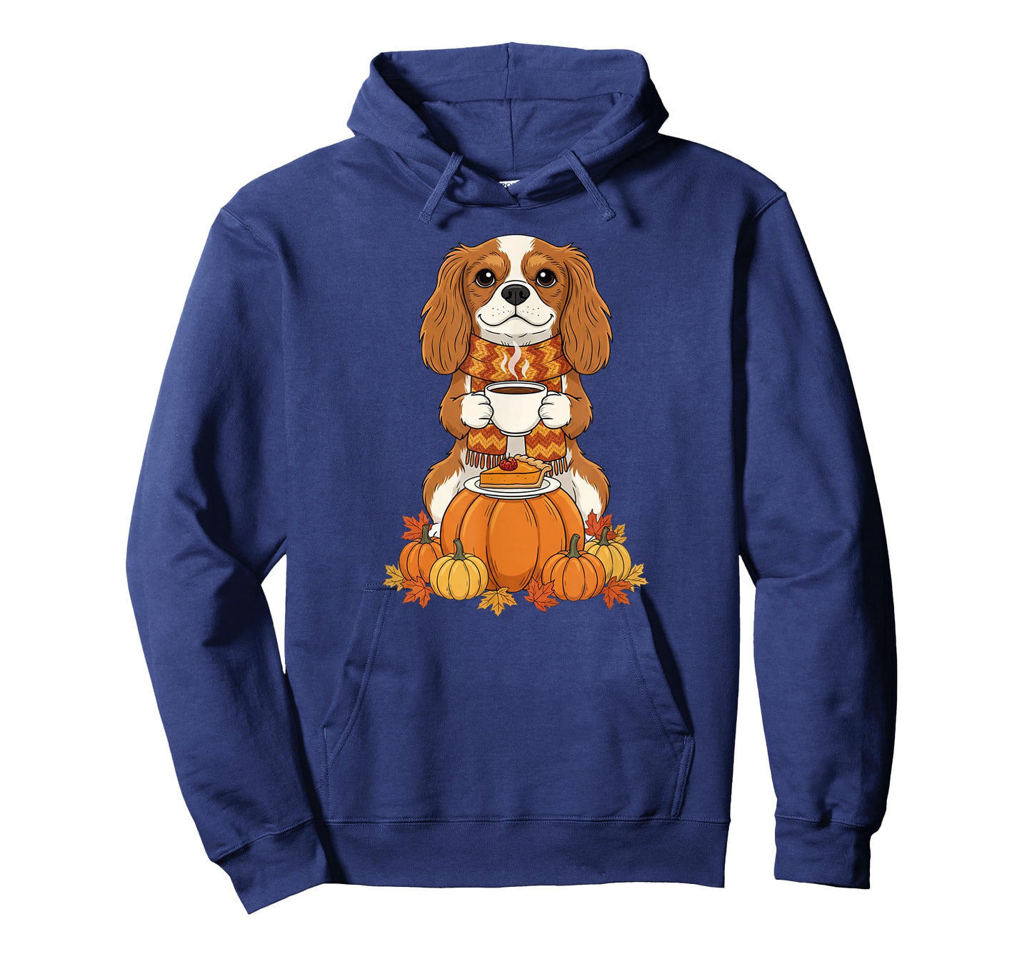 Cavalier King Charles Spaniel Coffee Autumn Thanksgiving T-Shirt