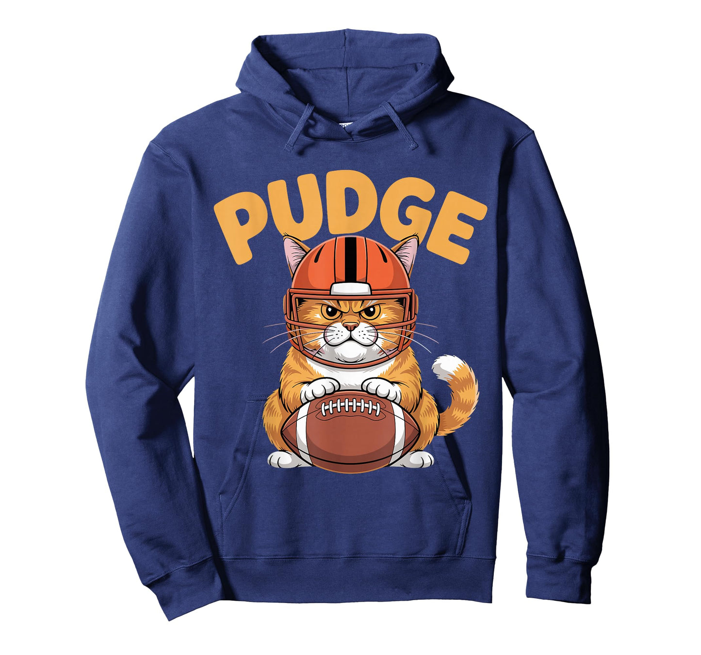 Pudge Grumpy Football Cat T-Shirt