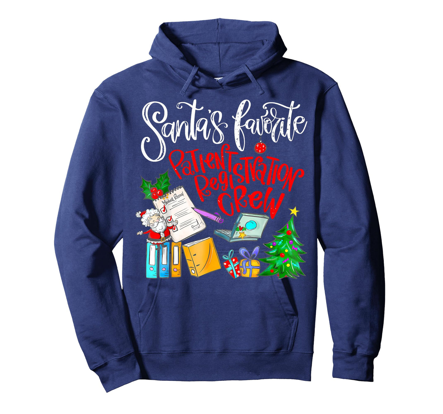 Santa's Favorite Patient Registration Crew Access Christmas T-Shirt