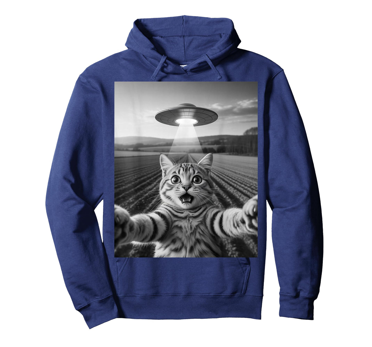 Cat Selfie with UFO Funny Cat for Men Women Kids T-Shirt