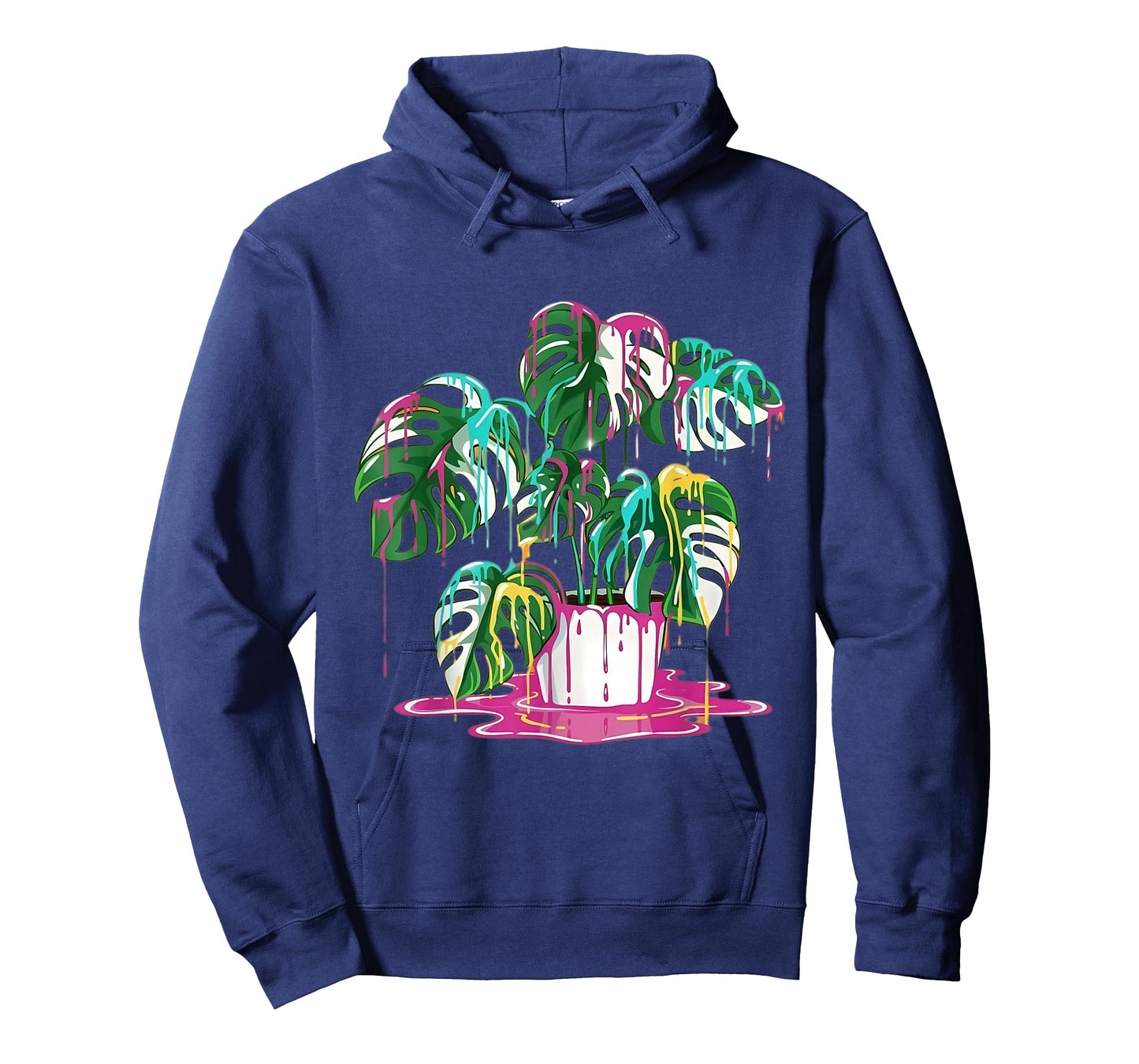 Colorful Dripping Monstera Plant Art Design T-Shirt