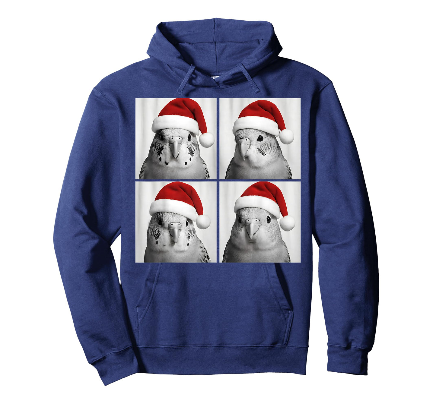 Funny Christmas Budgie Bird Santa Photo Booth T-Shirt
