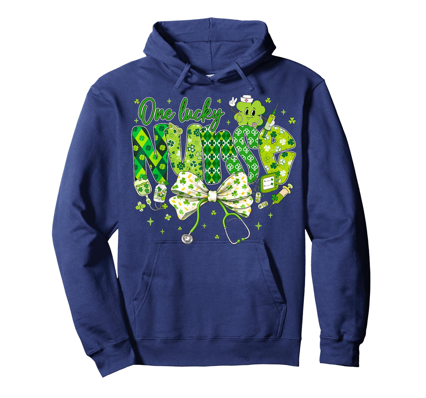 One Lucky Nurse St Patrick's Day Coquette Bow Shamrock Women T-Shirt