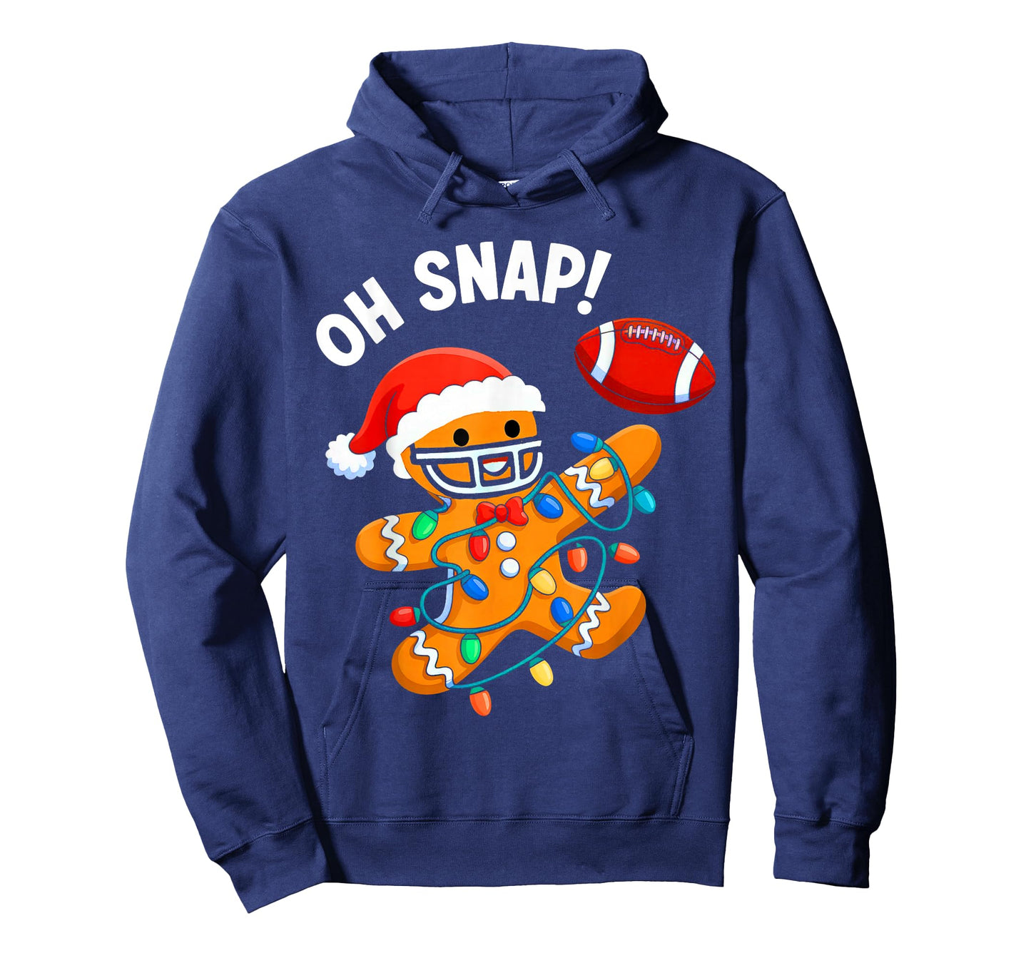 Oh Snap Gingerbreadman Christmas Football T-Shirt