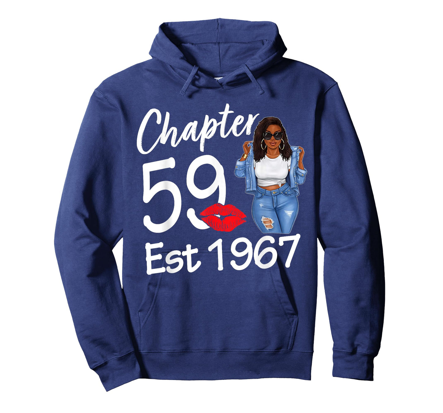 Chapter 59 Est 1967 59th Birthday Afro Black Queen T-Shirt