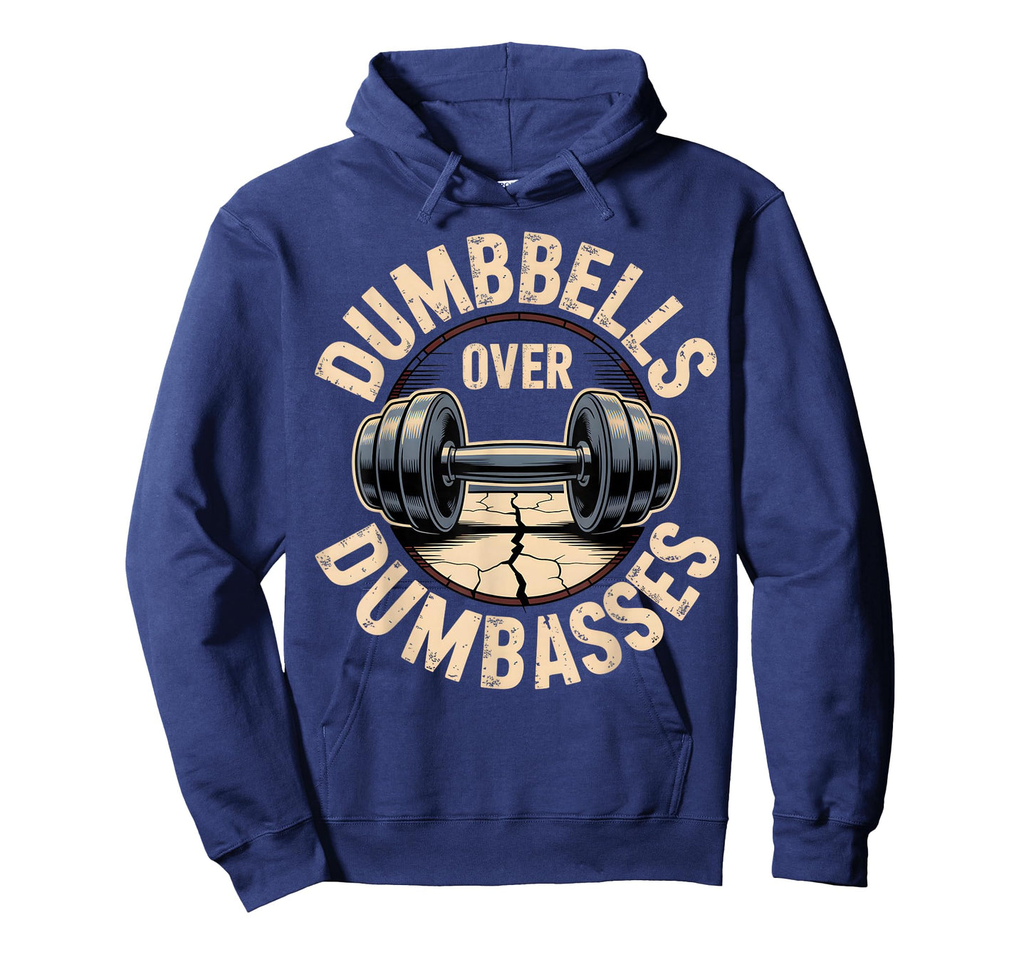 Dumbbells Over Dumbasses Retro Iron Strength Fitness Grunge T-Shirt