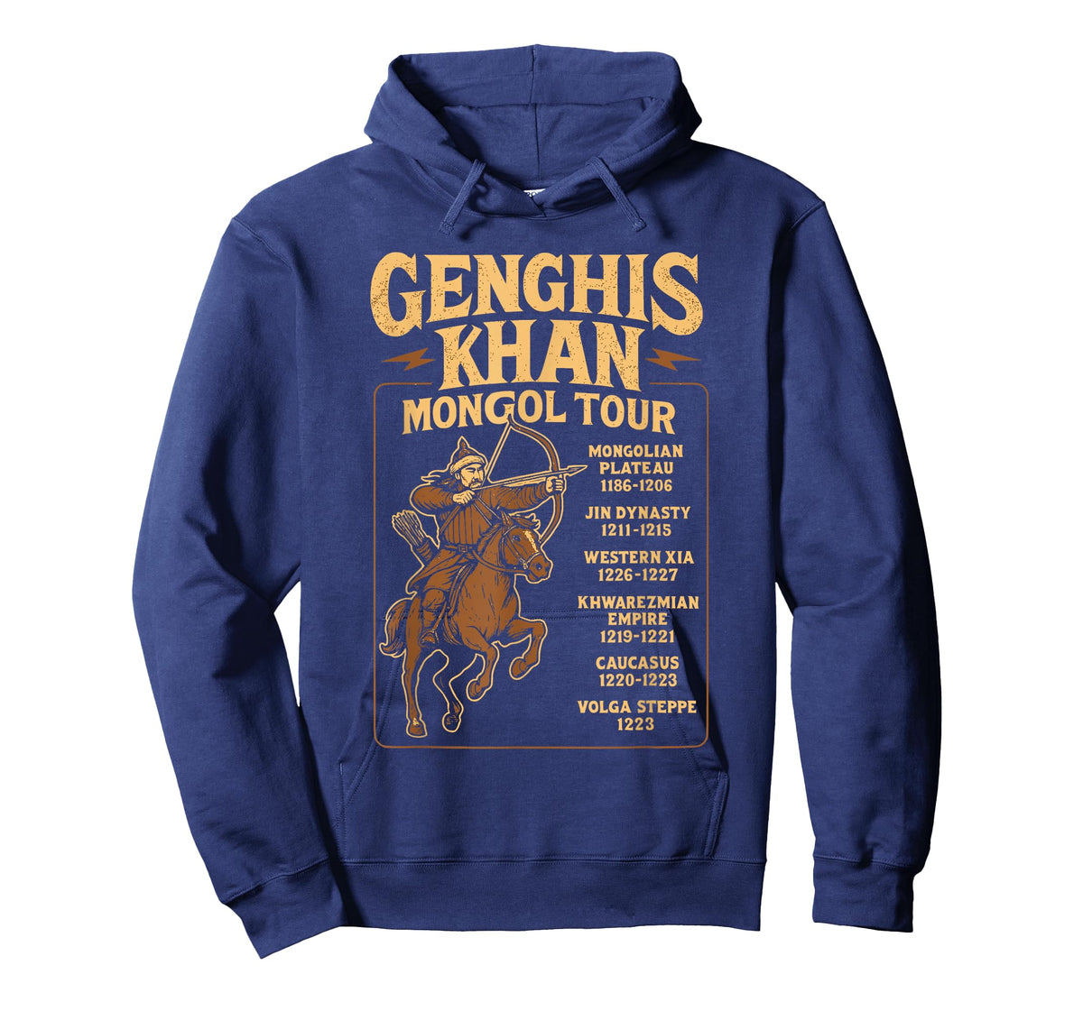 Genghis Khan Mongol Tour Vintage History Design T-Shirt