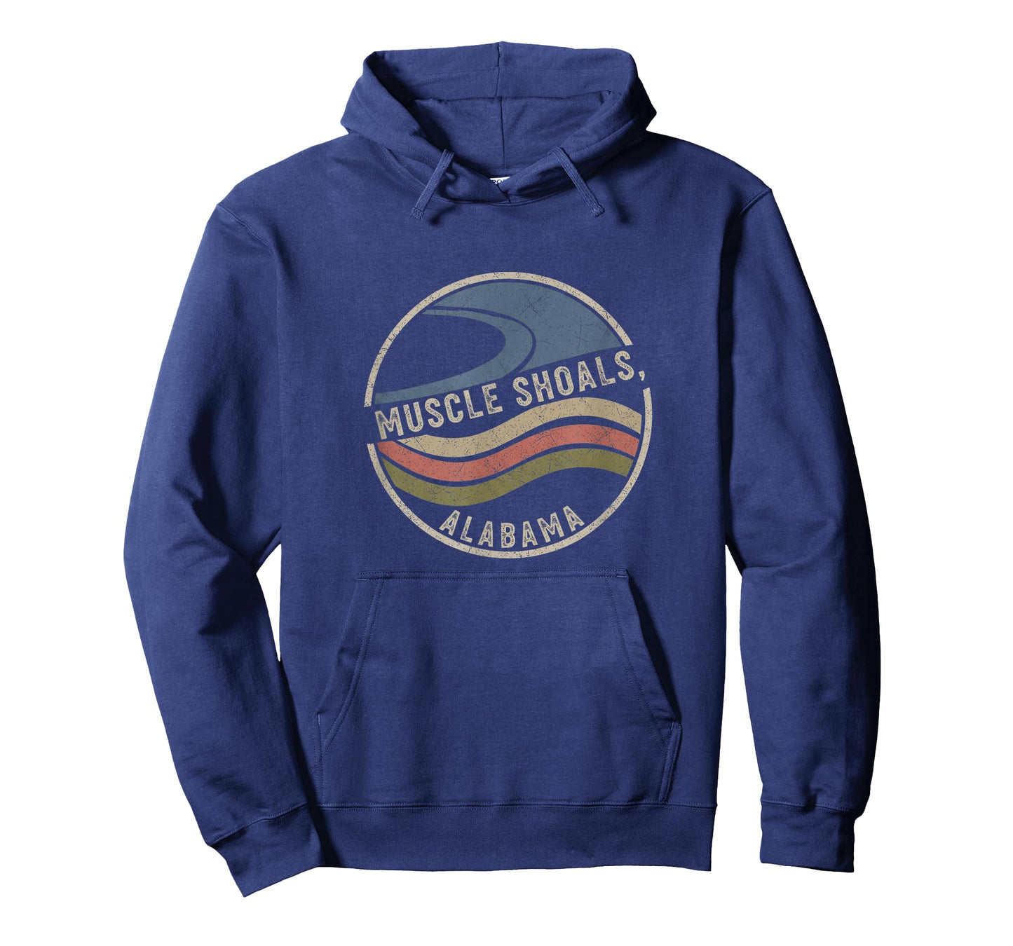 Retro Muscle Shoals Alabama Drawing Art Design T-Shirt