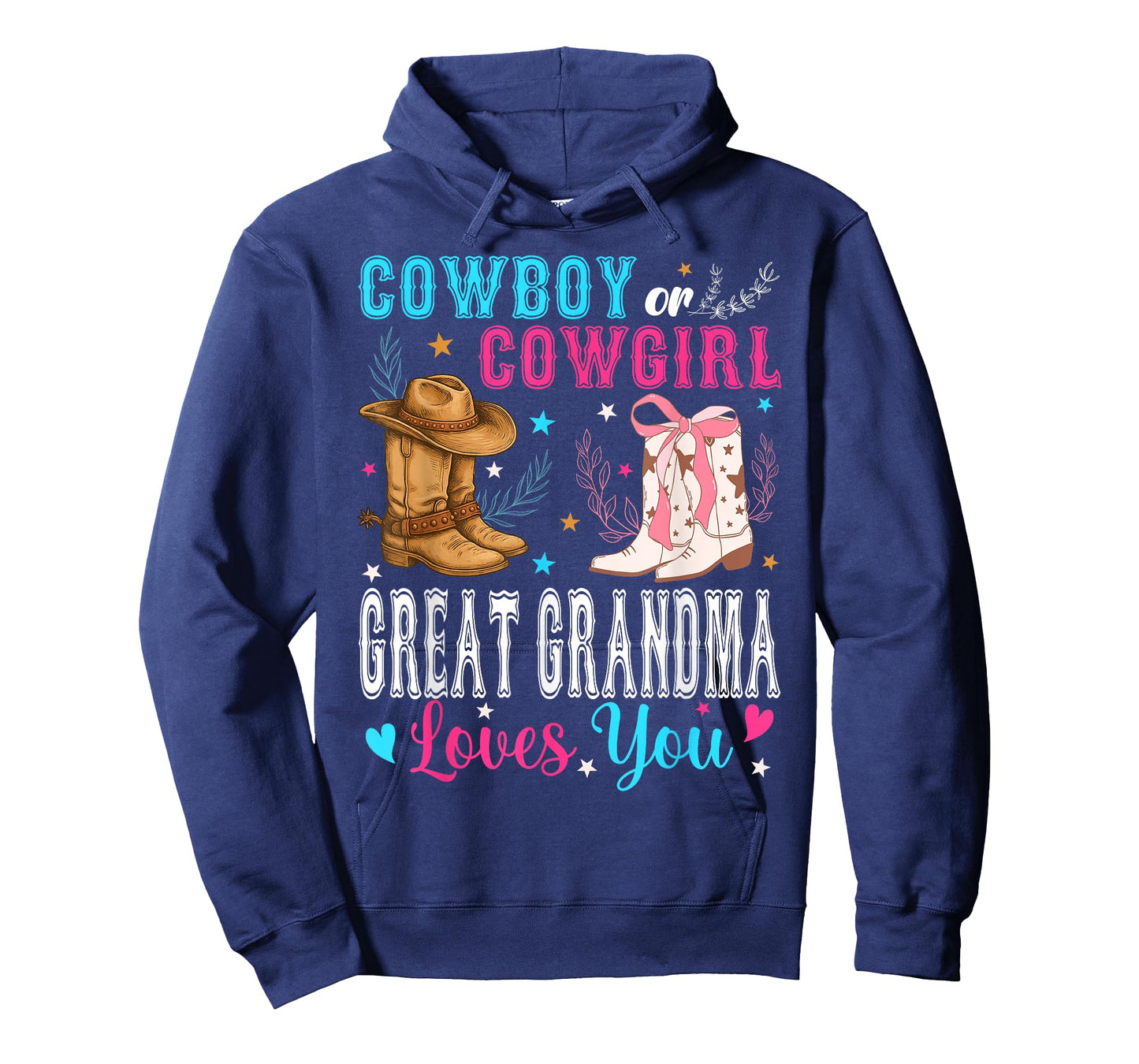 Cowboy Or Cowgirl Great Grandma Loves You Gender Reveal T-Shirt