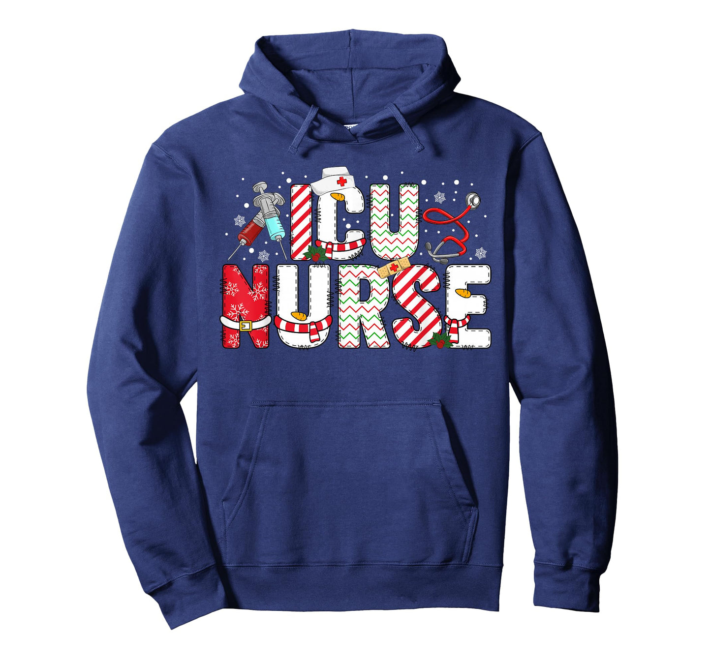 Coquette ICU Nurse Christmas Nurse Pajama Xmas Nurse Crew T-Shirt