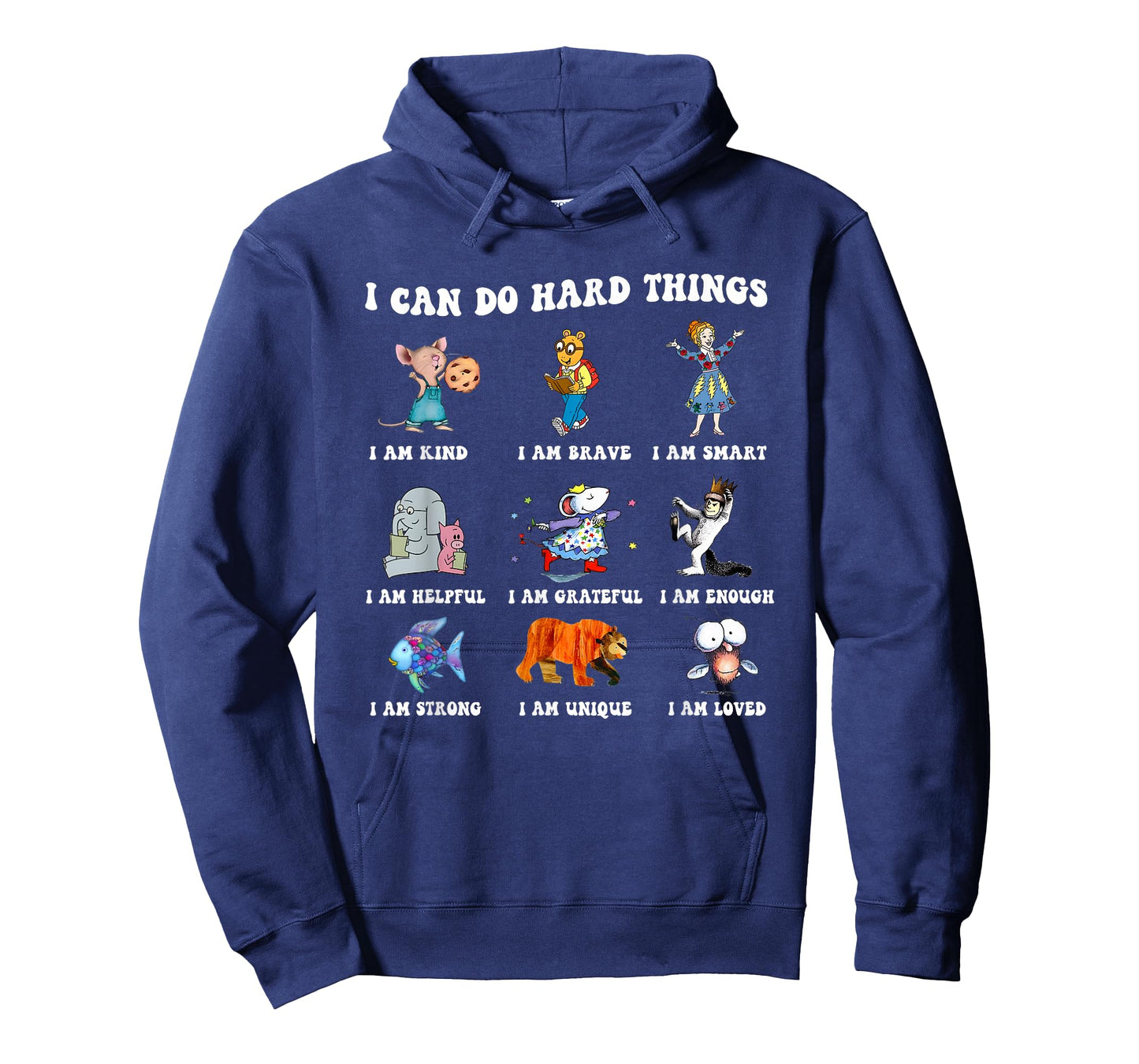 Read Book Characters I Can Do Hard Things Back to School T-Shirt