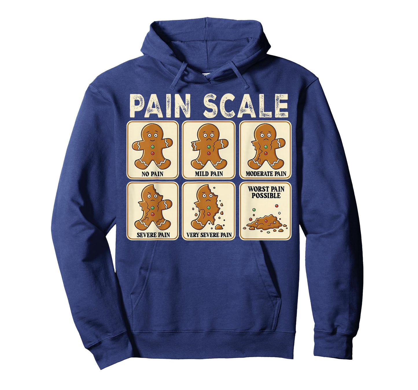Funny Christmas Nurse Pain Scale Gingerbread Medical Humor T-Shirt