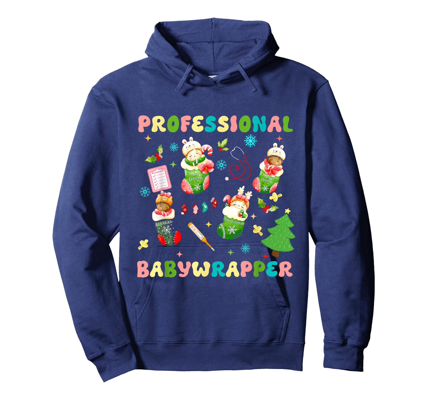 Professional Baby Wrapper Nicu Nurses Christmas for Women T-Shirt