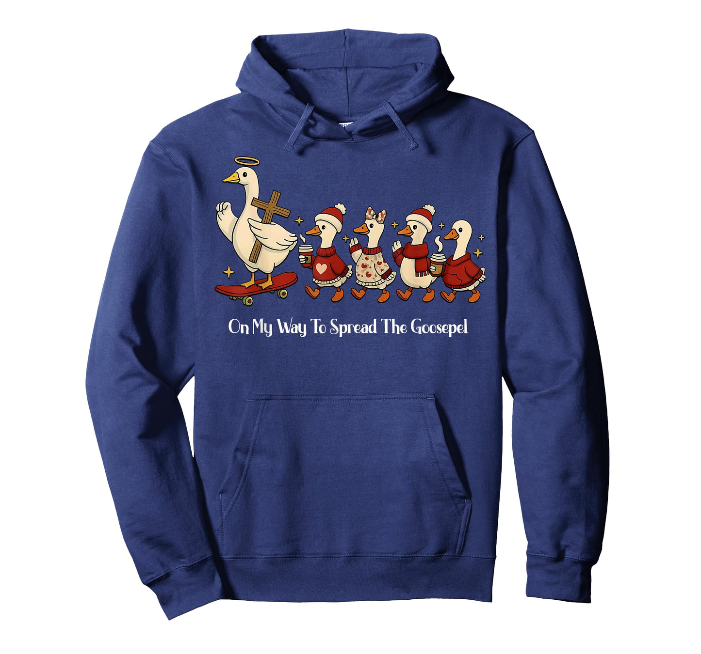 On My Way to Spread The Gospel Christian Christmas Goose T-Shirt