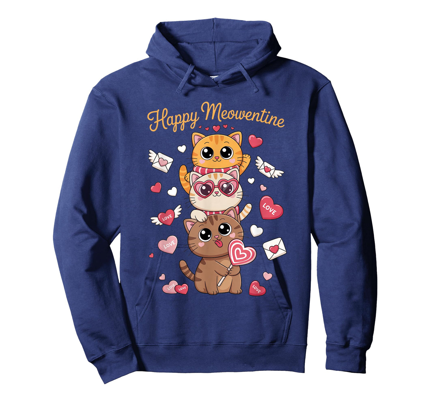 Happy Meowentines Cute Valentine Cat Lovers Girls Women Kid T-Shirt