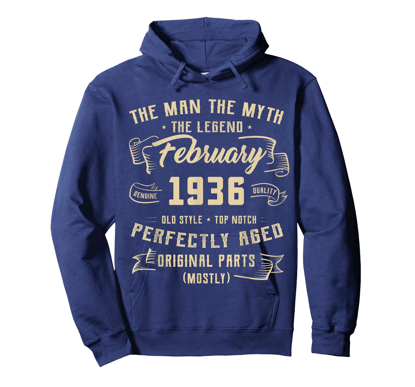 90th Birthday Tee Man Myth Legend February 1936 90 Yrs Old T-Shirt