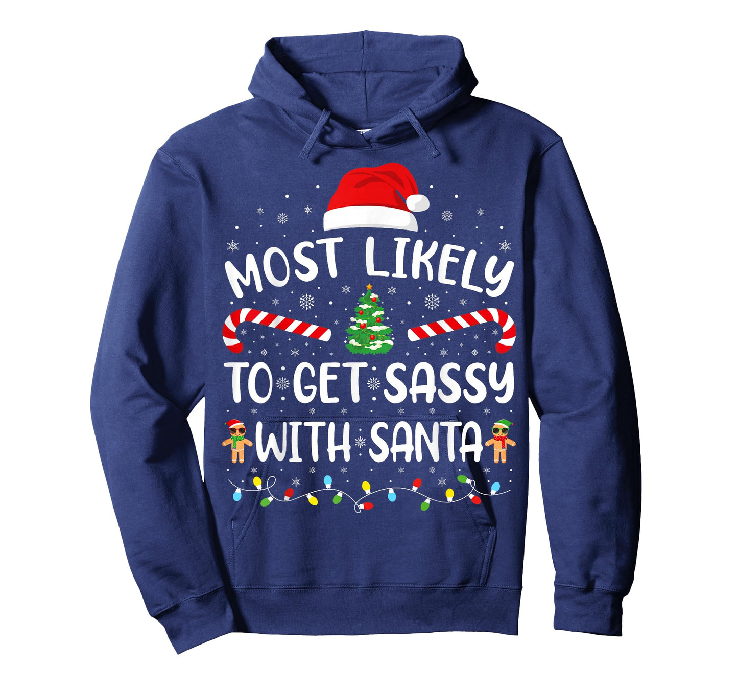 Most Likely to Get Sassy with Santa Family Matching Xmas T-Shirt