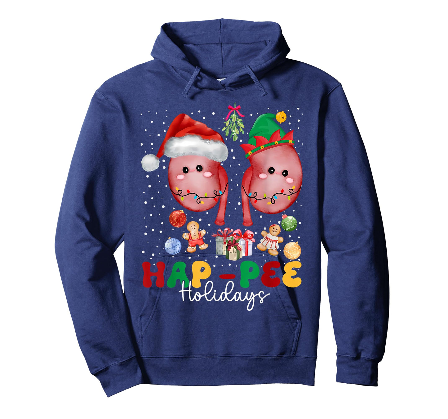 Hap Pee Holidays Christmas Shirt Dialysis Nurse Kidney Xmas T-Shirt