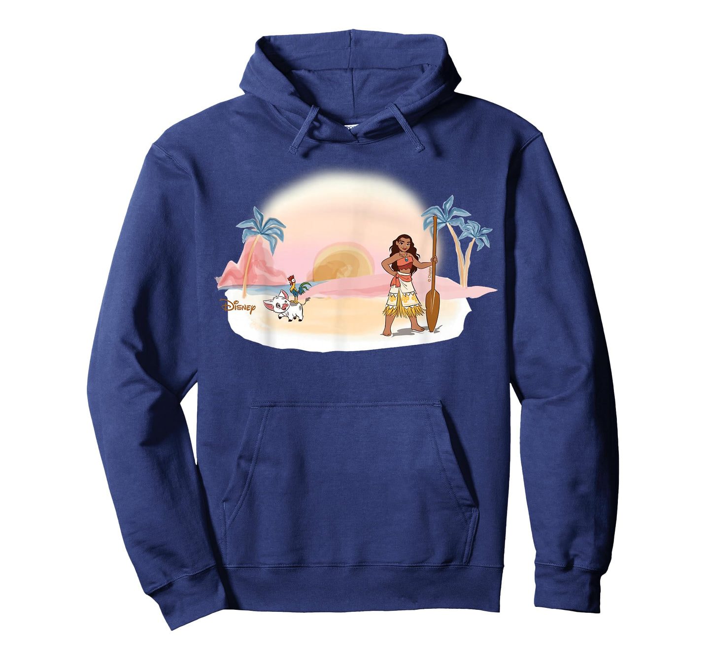 Disney Moana 2 Wayfinder Beach Sunset Watercolor Pastel T-Shirt