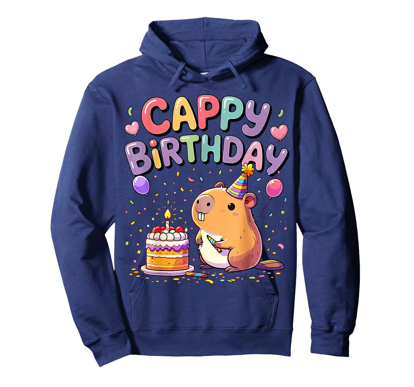 Cappy Birthday Capybara Lovers Girl Boy Happy Birthday Party T-Shirt