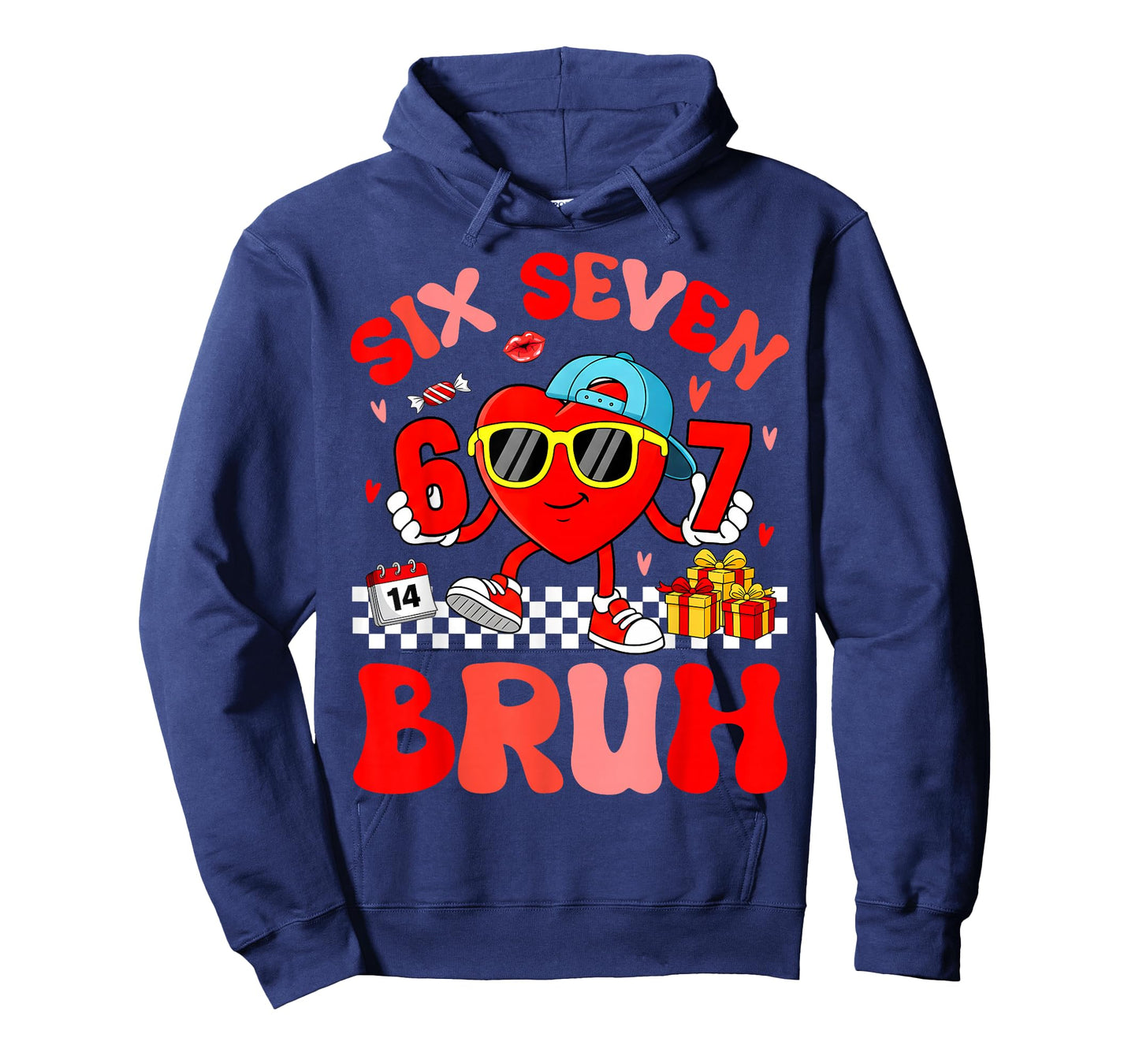 Funny Meme 67 Six Seven Bruh Valentine Heart Toddler Kid Boy T-Shirt