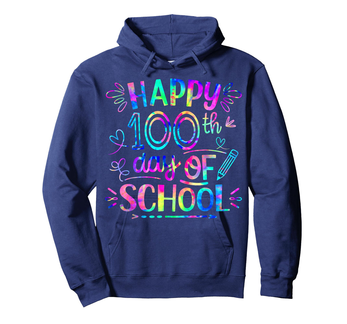 Happy 100th Day of School Tie Dye Teachers 100 Day of School T-Shirt