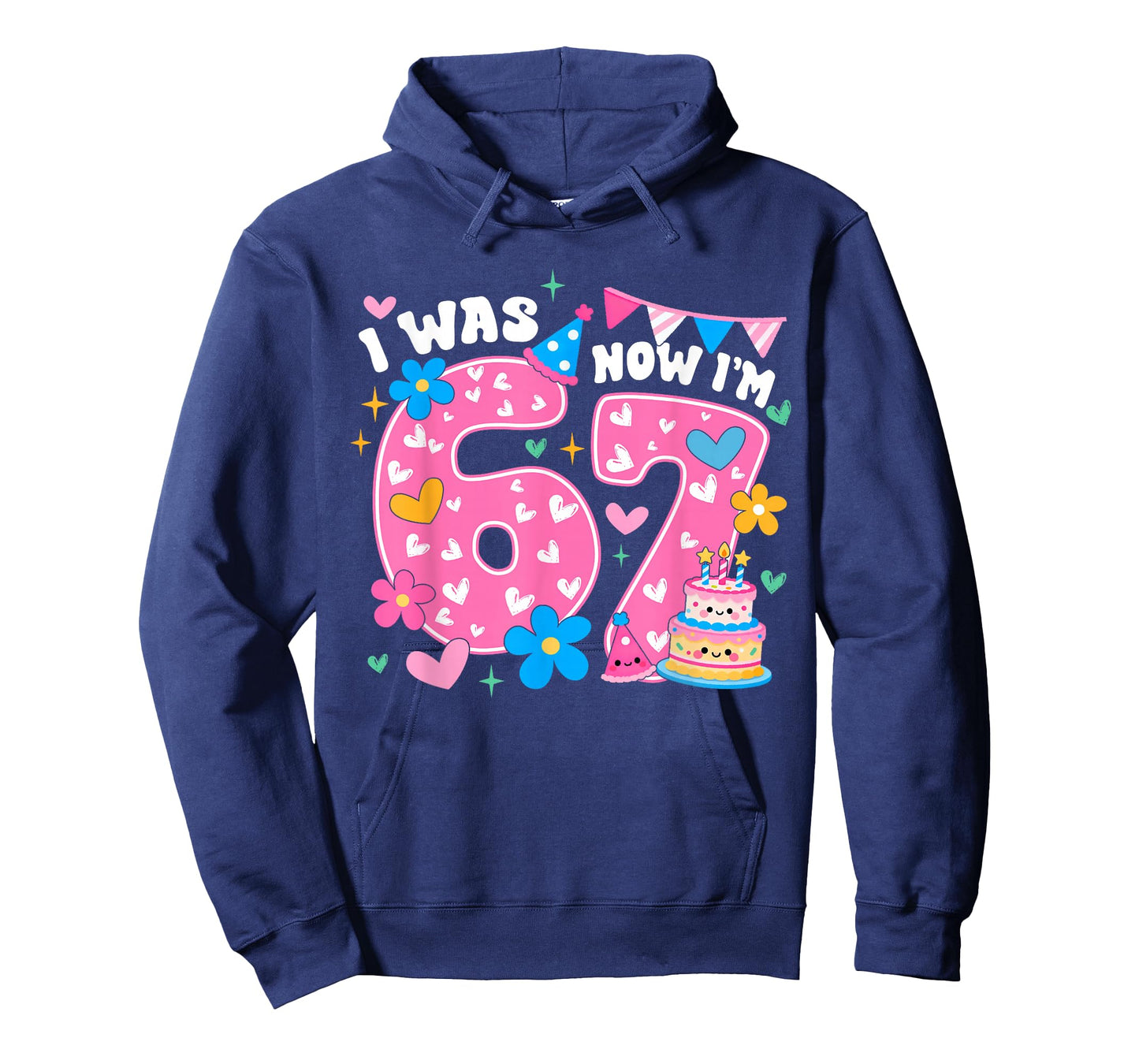 I was 6 Now I'm 7 Six Seven Birthday Girls 7th B-Day 67 Meme T-Shirt