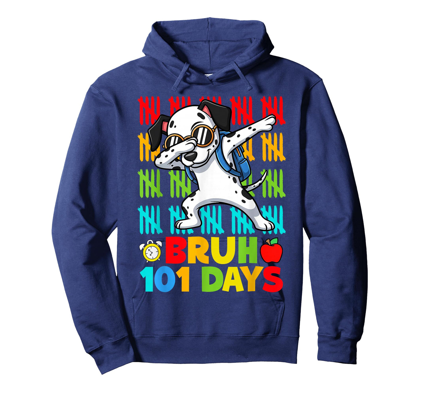 Bruh 100 Days of School Dalmatian Dog Boys 100 Days Smarter T-Shirt