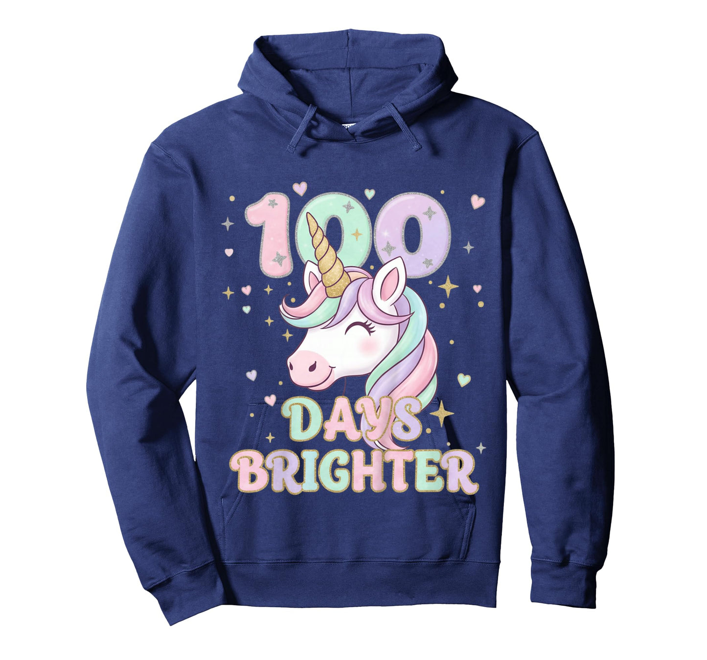 100 Days of School Unicorn 100 Days Brighter T-Shirt