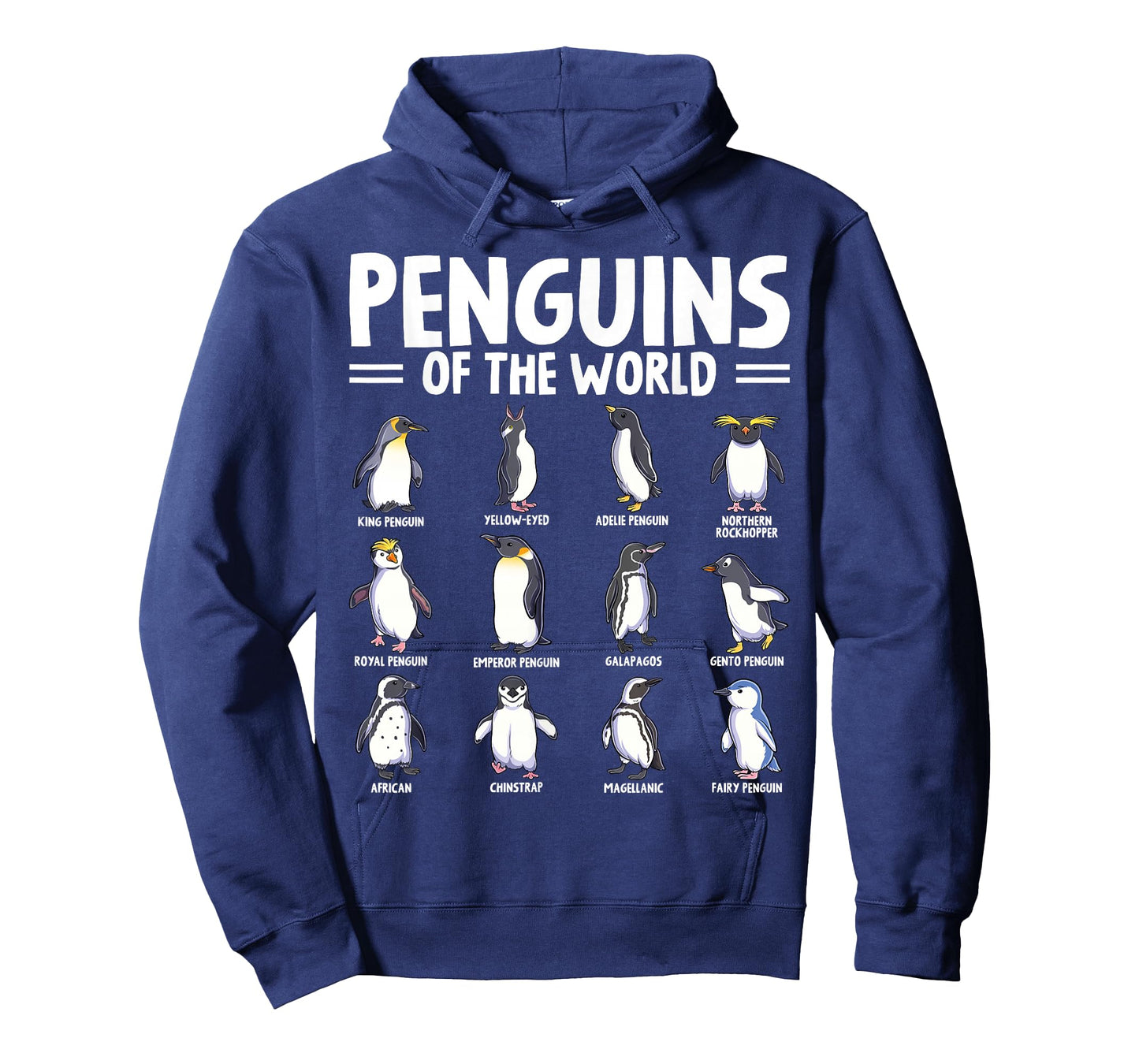 Penguins of The World Sea Animal Lover Penguin Types T-Shirt