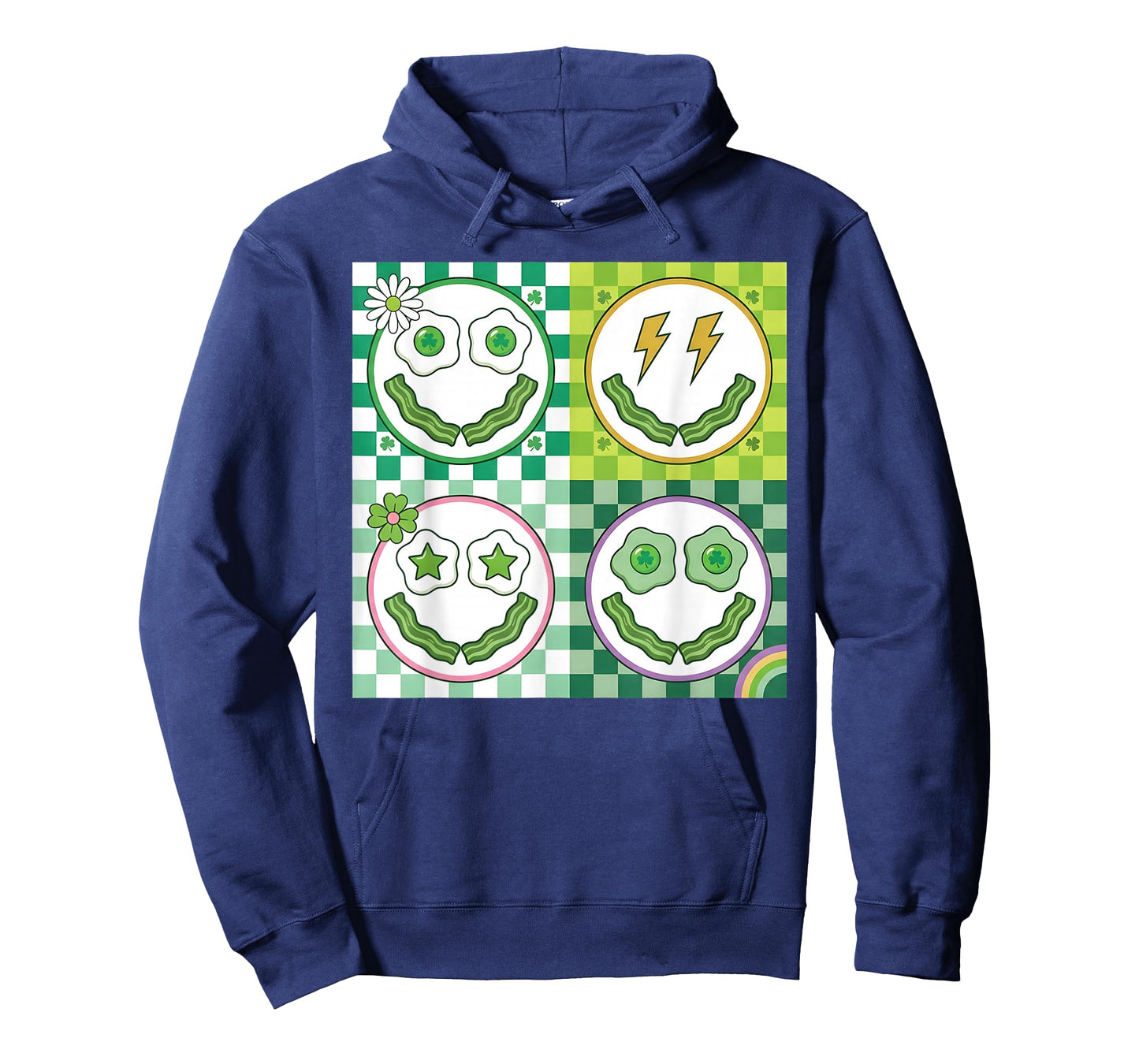 Green Smile Face Eggs and Bacon Breakfast St Patricks T-Shirt