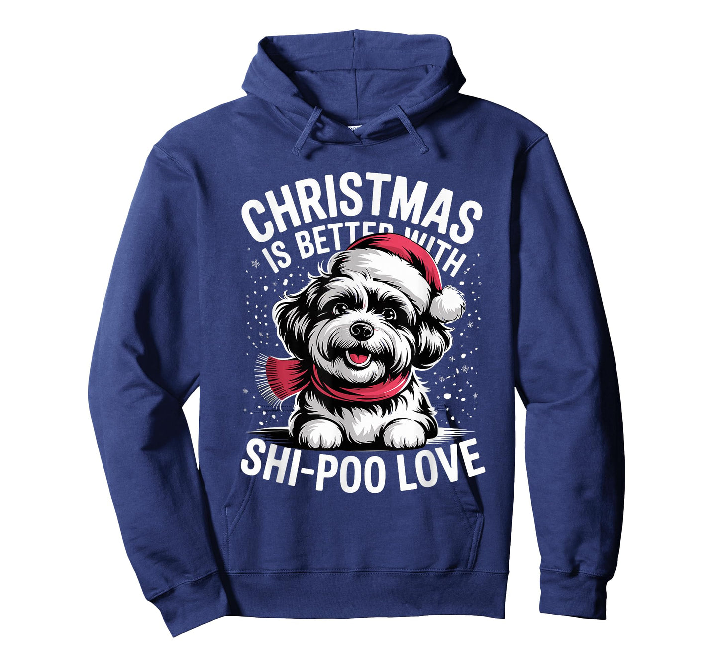 Cute Xmas Puppy Dog Christmas is Better with Shi-Poo Love T-Shirt