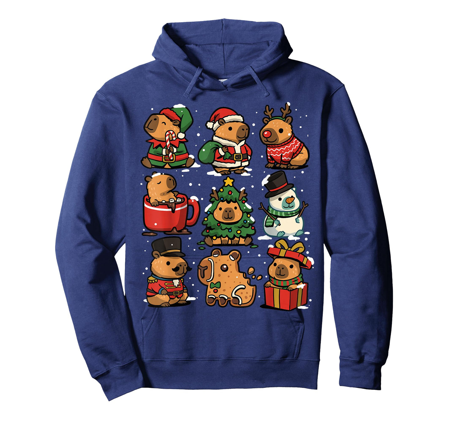 Christmas Capybara Funny Cappy Xmas Family Capybaras Winter T-Shirt