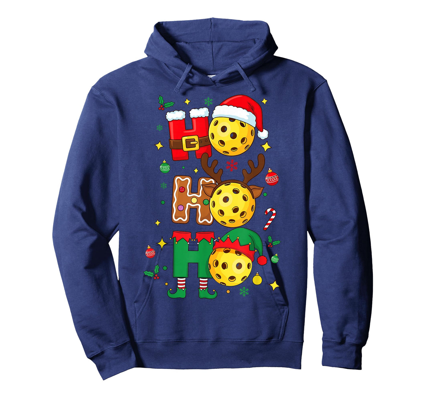 Ho Ho Ho Pickleball Christmas, Funny Paddle Players Holiday T-Shirt