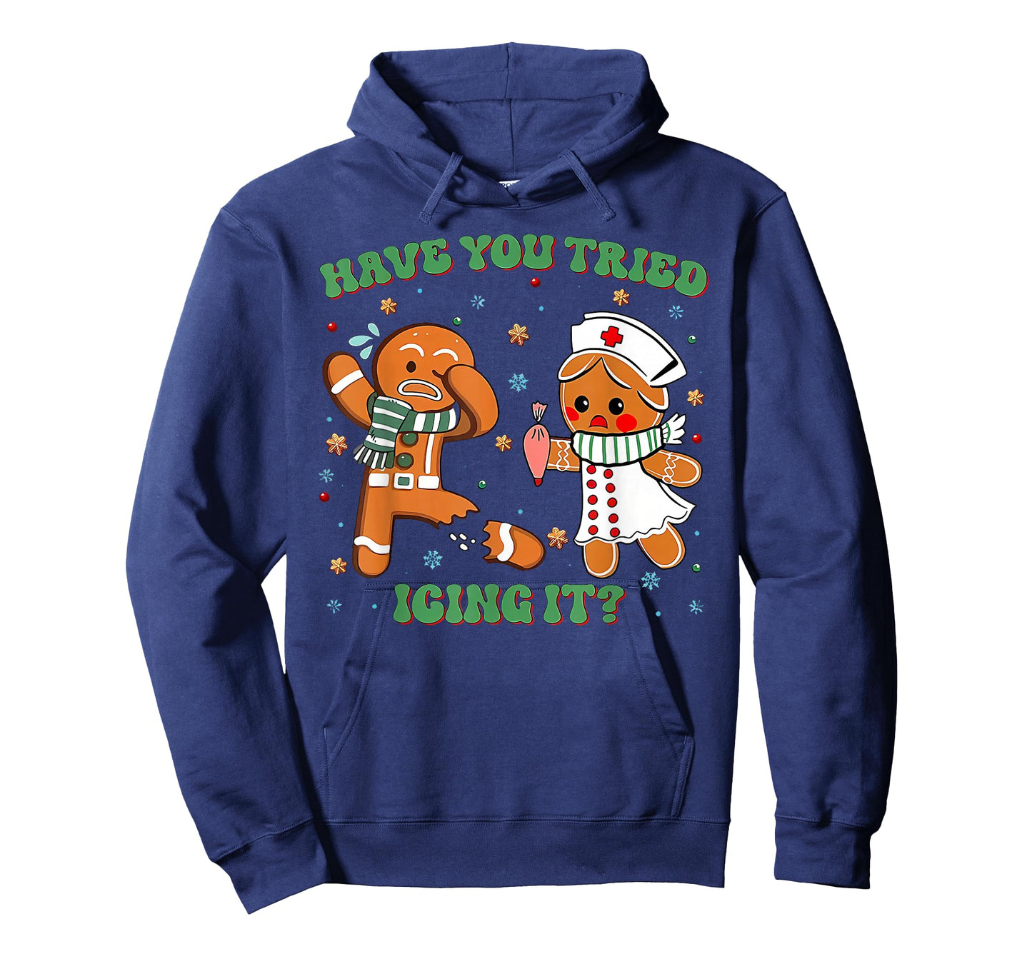 ICU Nurse Christmas Cute Gingerbread Have You Tried Icing It T-Shirt