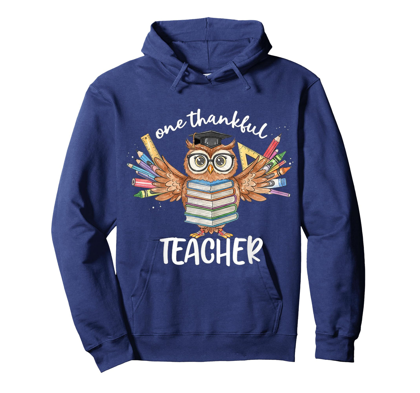 One Thankful Teacher Owl Thanksgiving for Men Women T-Shirt