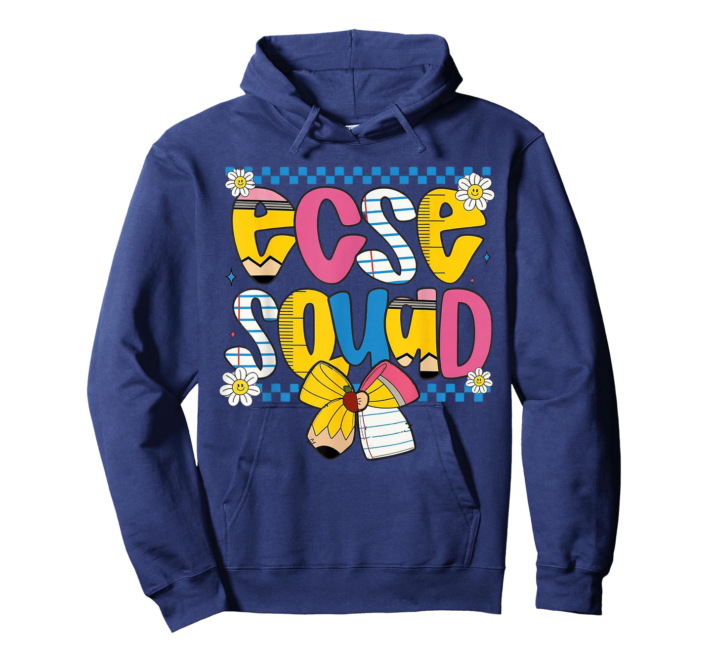 ECSE Squad Retro Rainbow Pencil Early Childhood Team T-Shirt