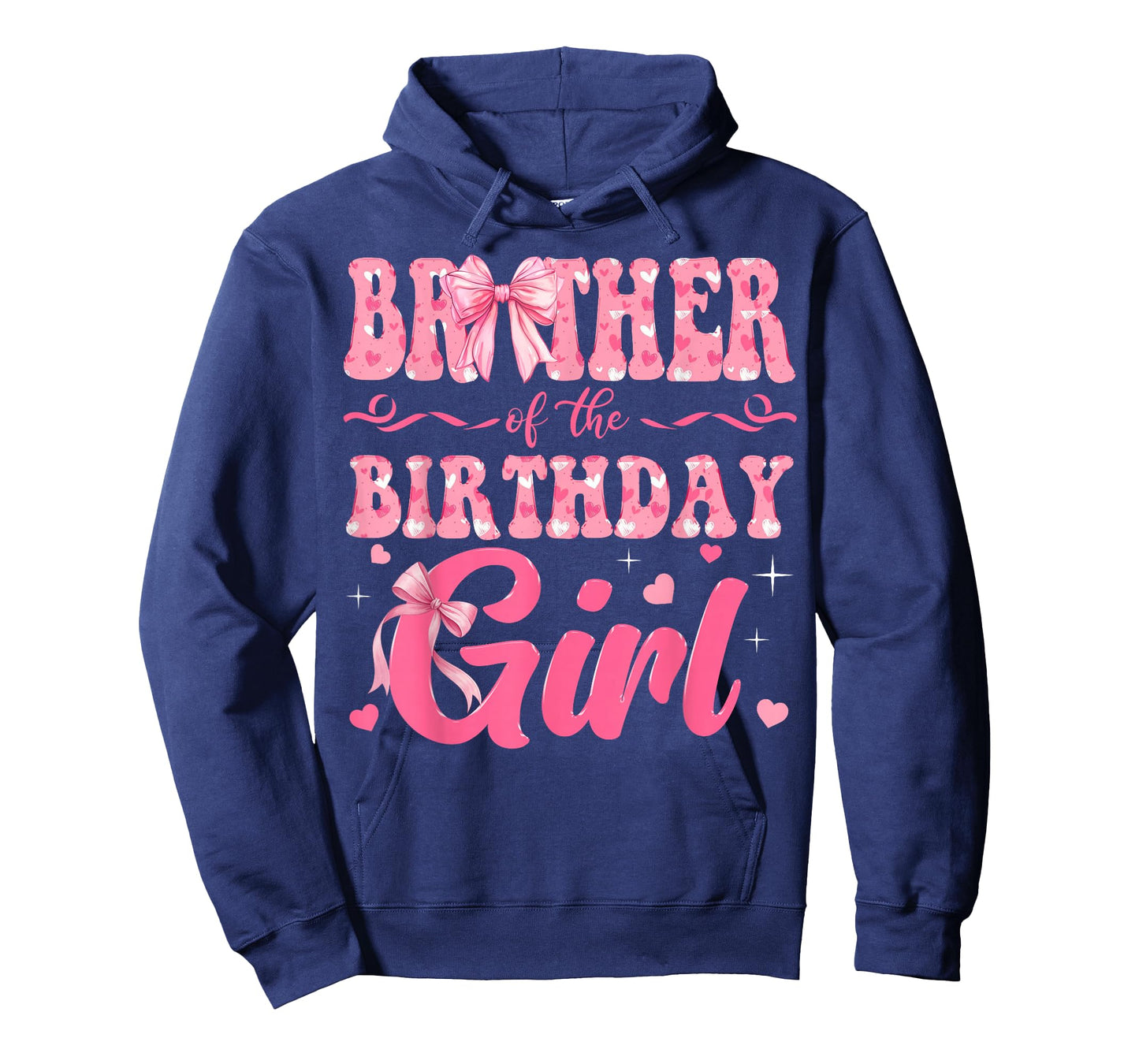 Brother of The Birthday Girl Family Pink Coquette Bow T-Shirt