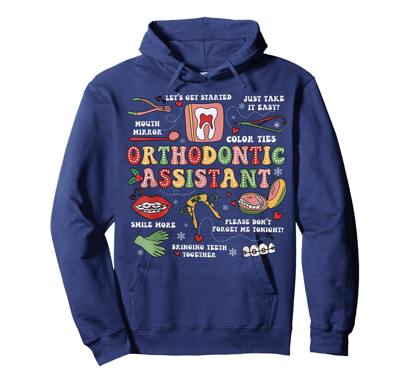 Ortho Squad Christmas Orthodontic Assistant Ortho Dept Xmas T-Shirt