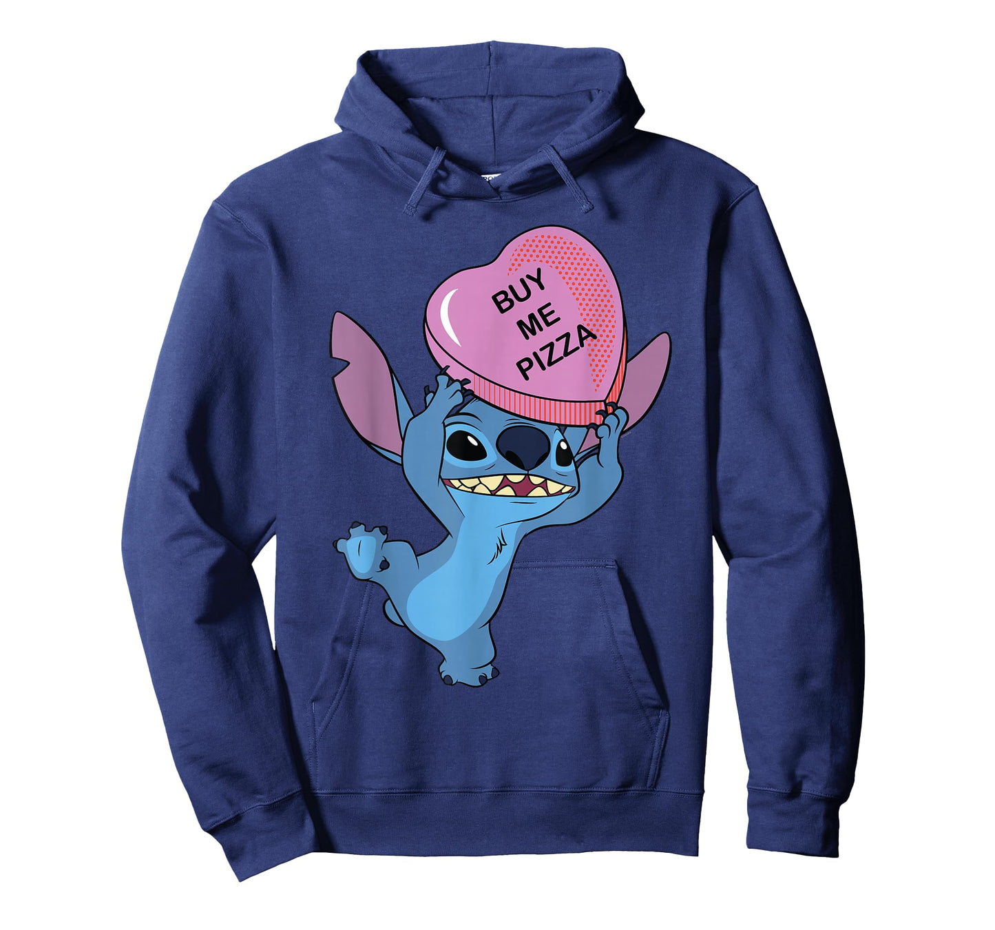 Disney Stitch Funny Valentine's Day Buy Me Pizza Heart T-Shirt