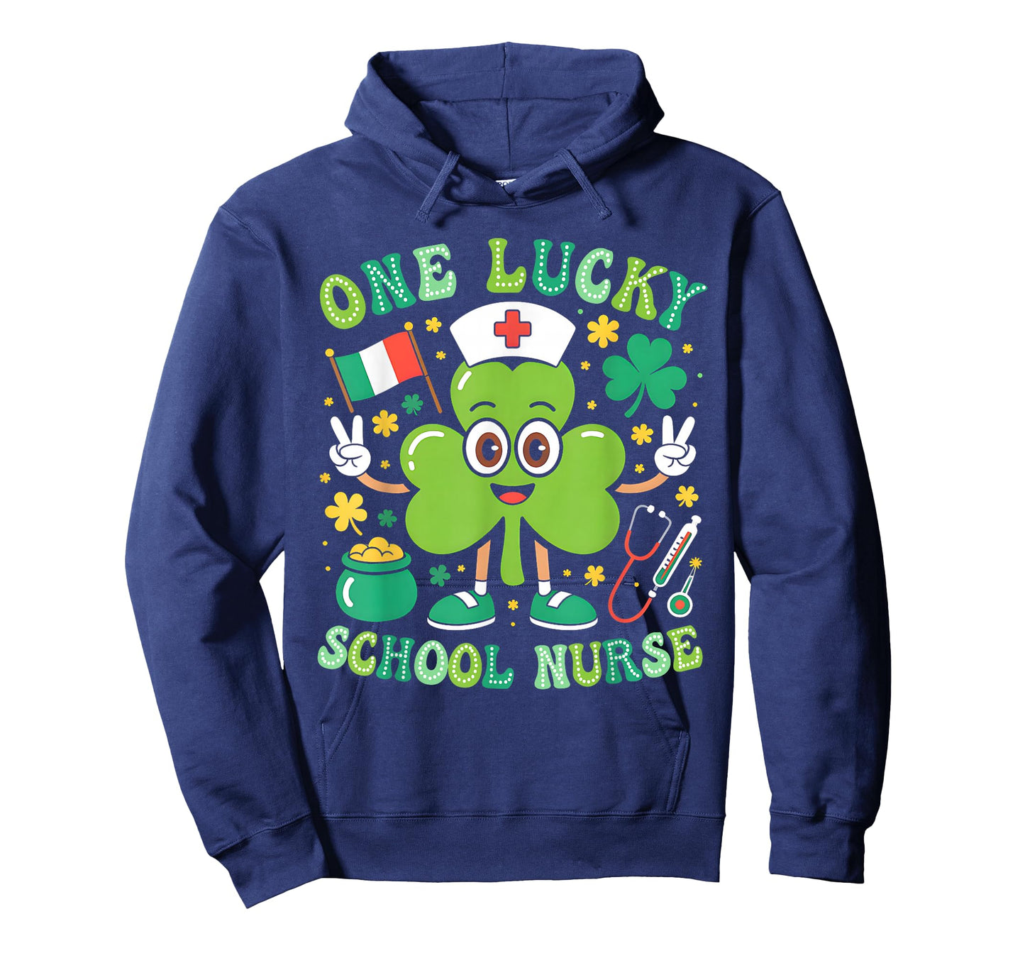 One Lucky School Nurse St Patrick's Day Shamrock Irish Women T-Shirt