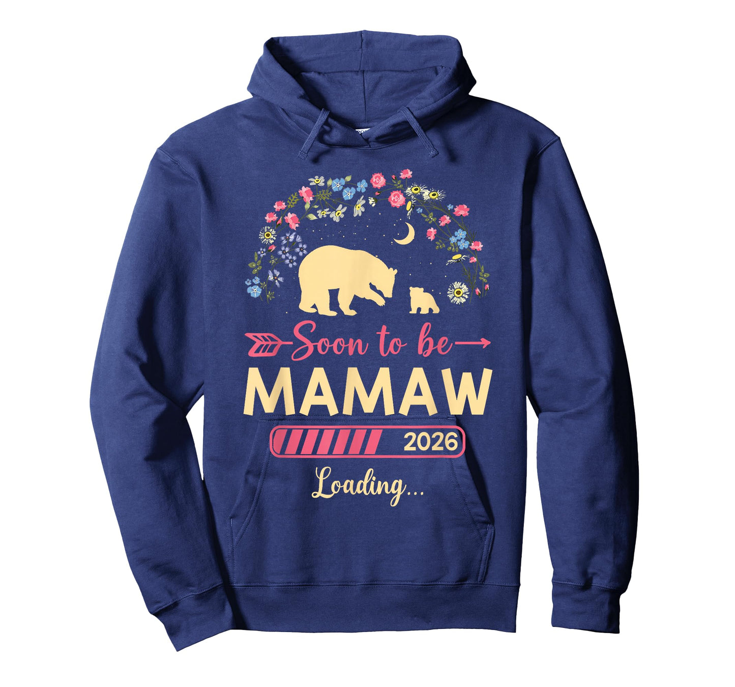 Soon to be Mamaw 2026 Loading Flower Bear Baby Shower T-Shirt